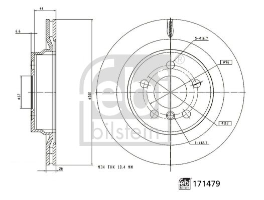 FEBI BILSTEIN Тормозной диск 171479